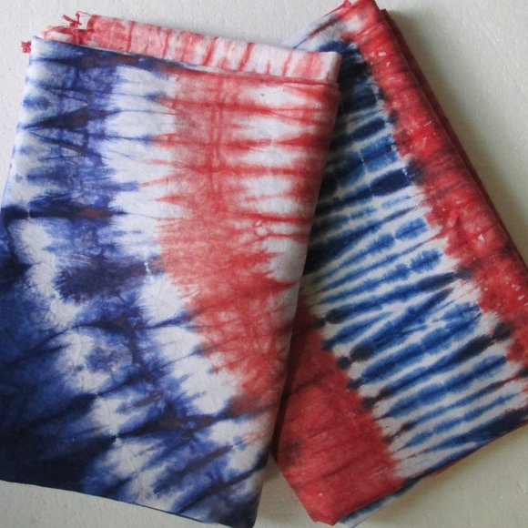 TWO PIECES TIE DYED FABRIC - Picture 1 of 13